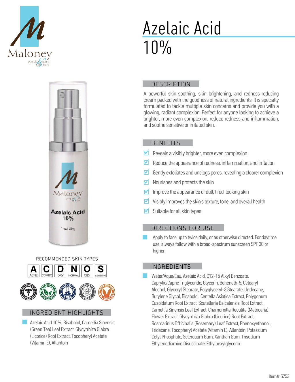 Azelaic Acid 10%