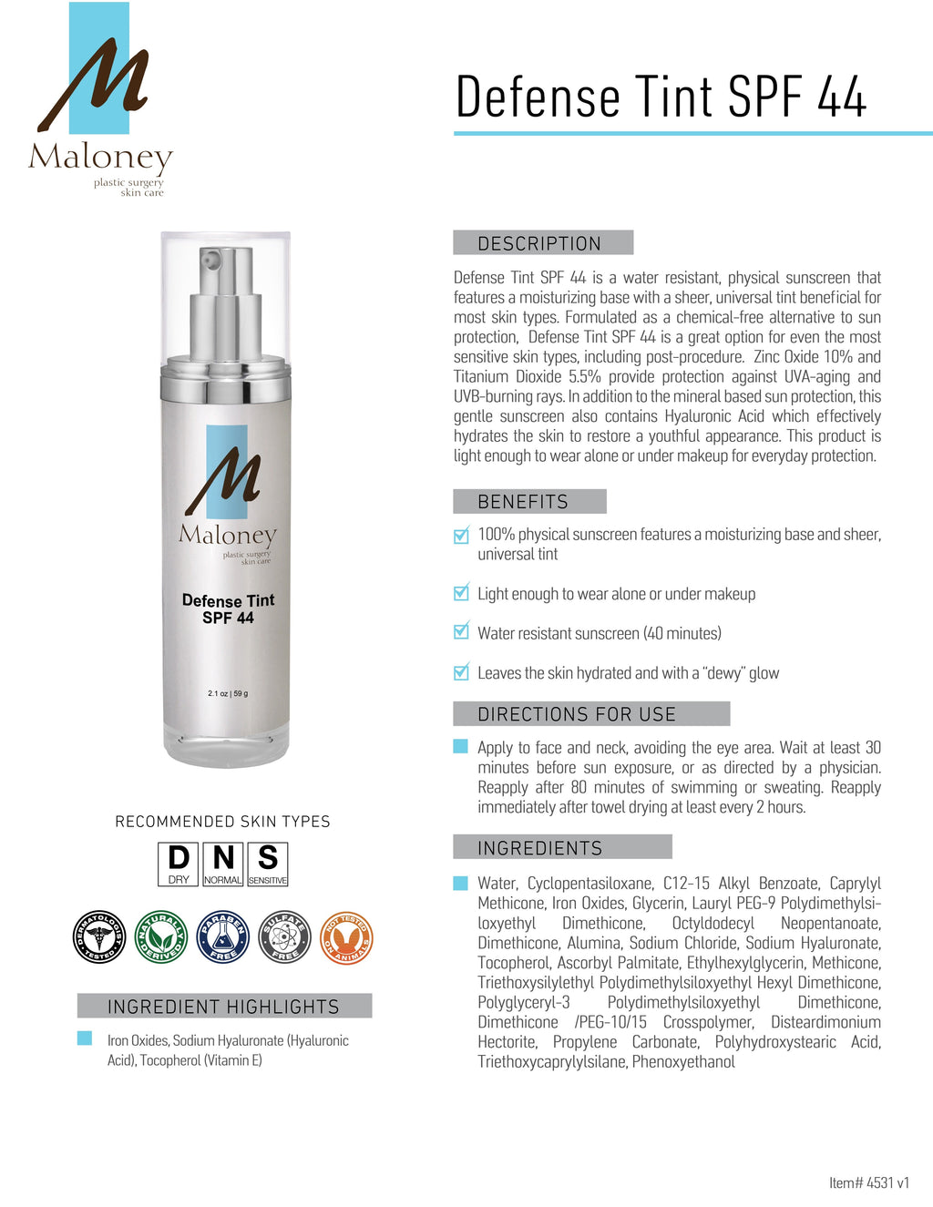 Defense Tint SPF 44