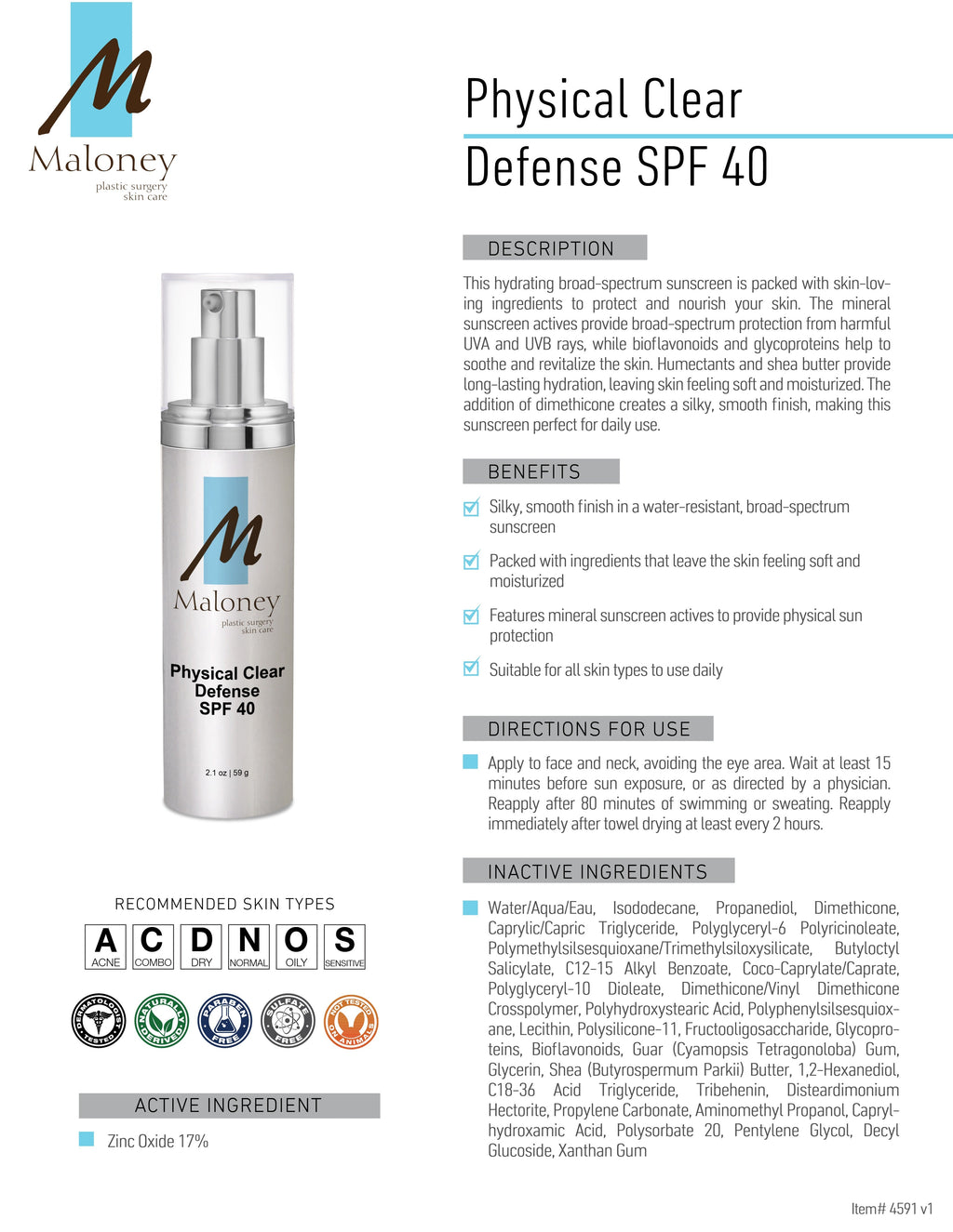 Physical Clear Defense SPF 40