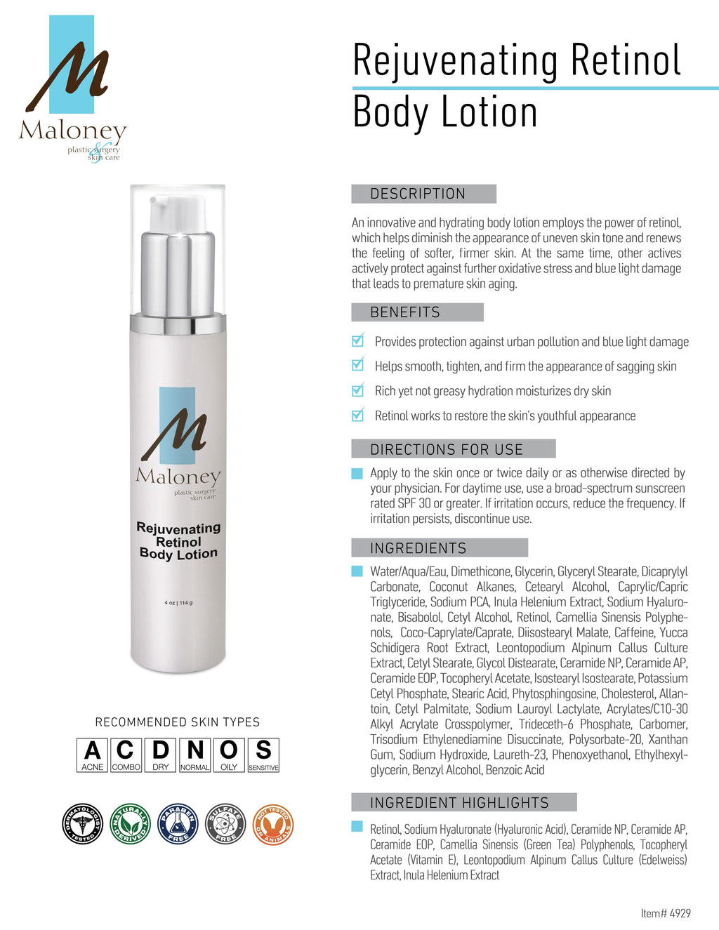 Rejuvenating Retinol Body Lotion