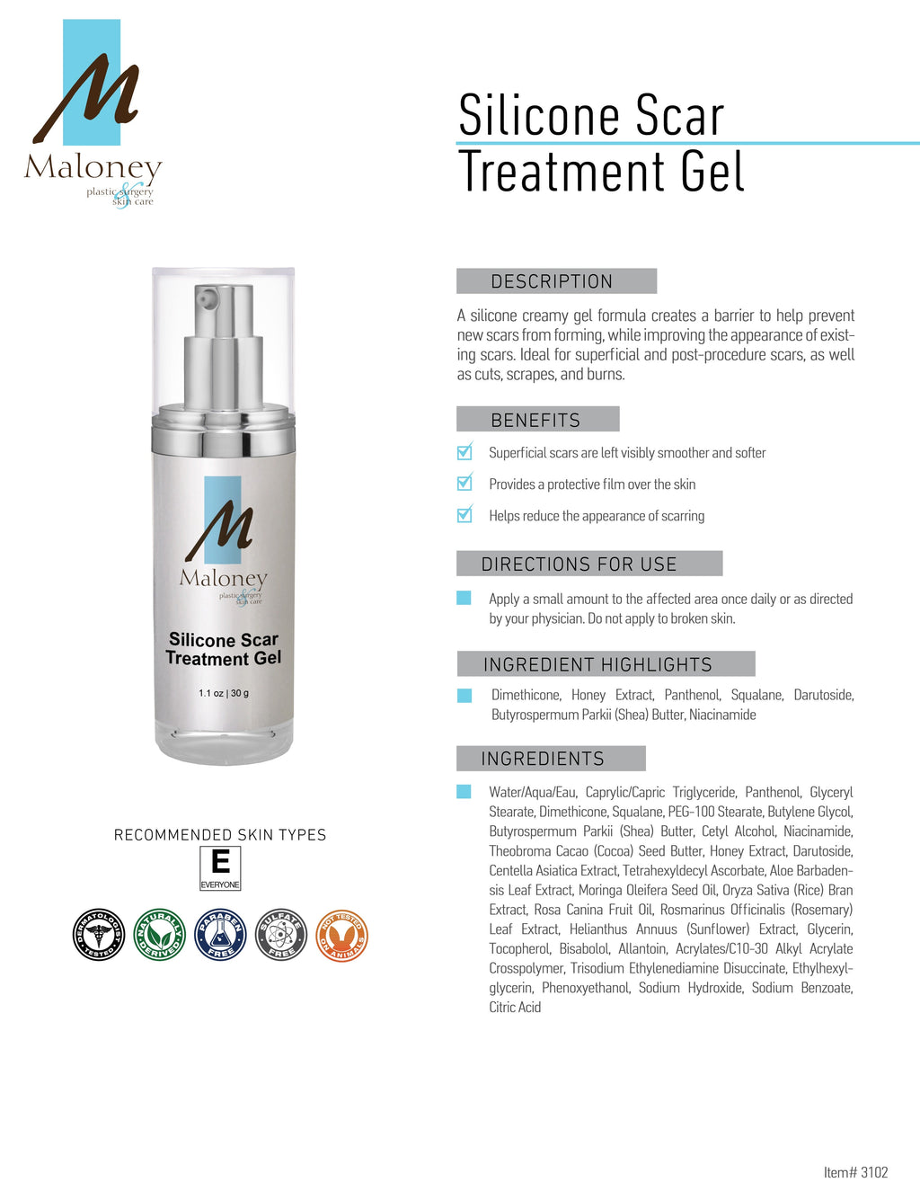 Silicone Scar Treatment Gel